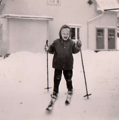 Pikku hiihtäjä Anttilanmäellä